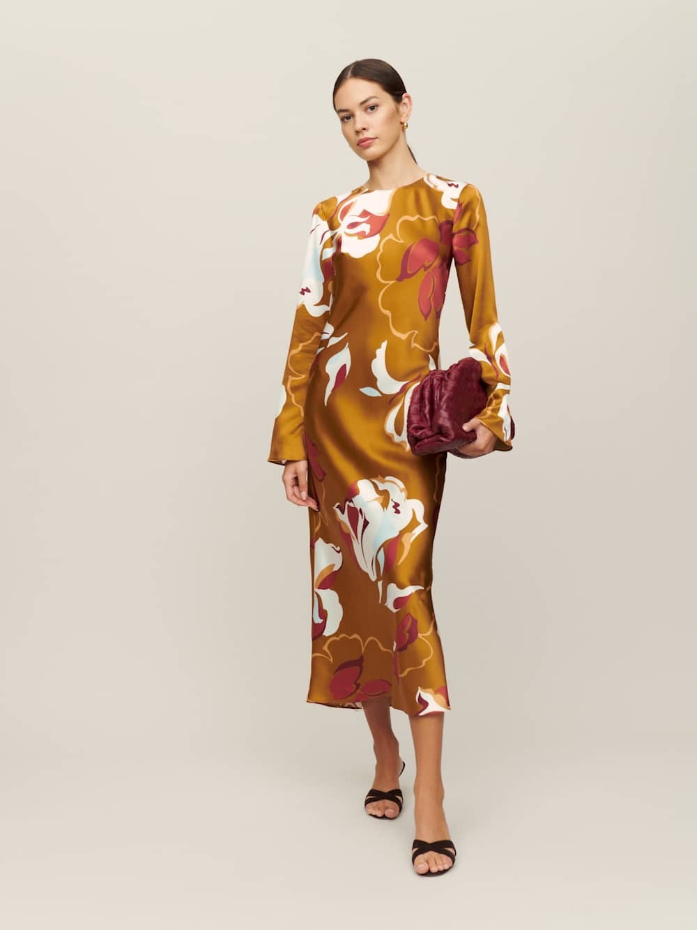 NWOT Reformation Davina Silk Dress - Picture 4 of 15